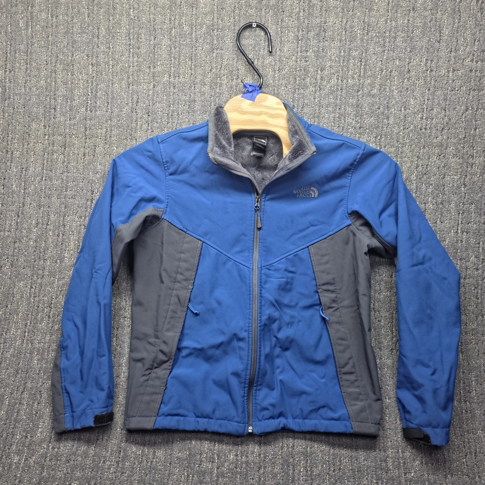 The North Face Apex Chromium Thermal Jacket Mens M Blue Softshell Sherpa Coat‎